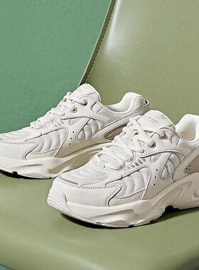 Skechers斯凯奇男士春秋低帮绑带踏浪小白鞋运动休闲老爹鞋118320