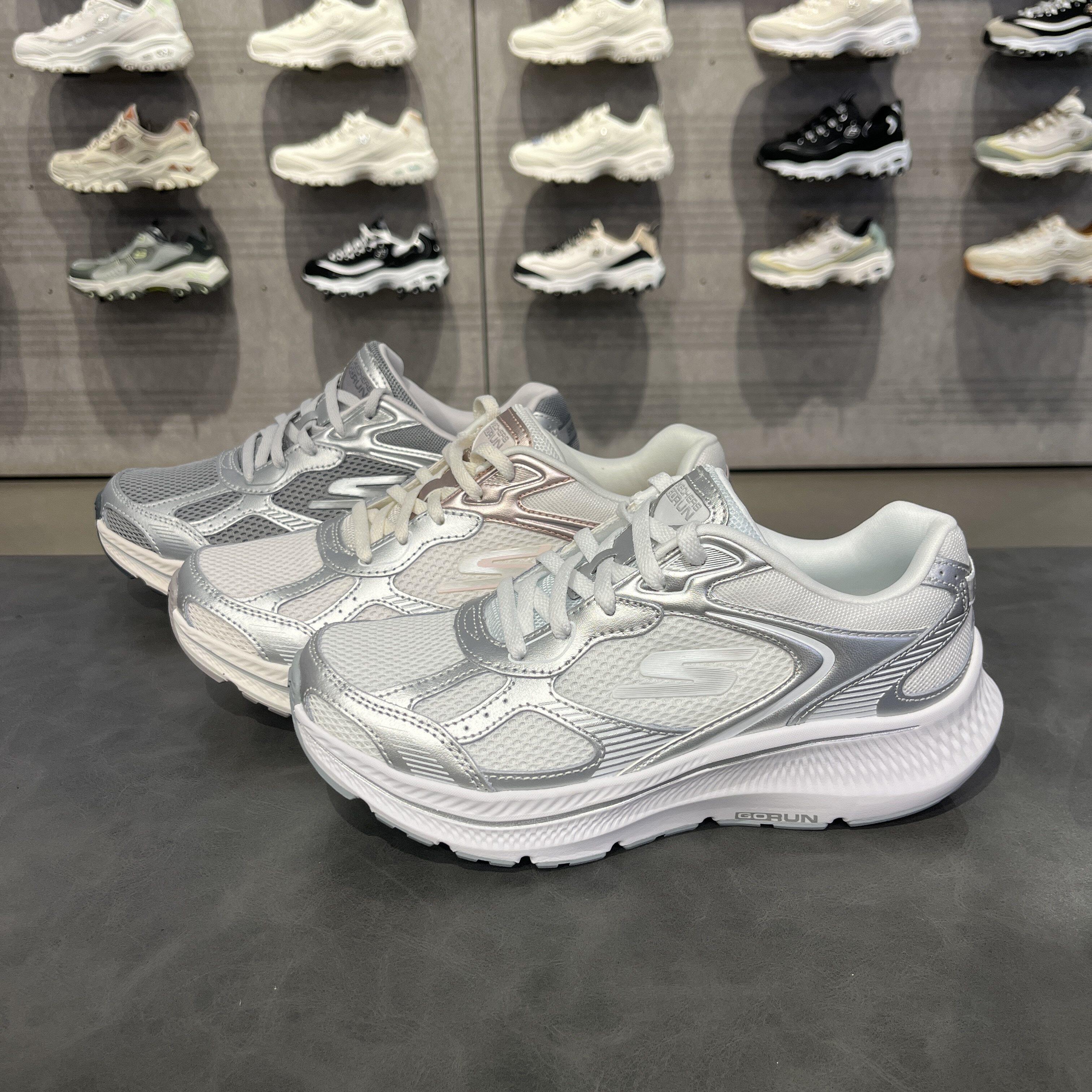 Skechers斯凯奇男女春季网面透气缓震厚底运动220883跑步鞋128633