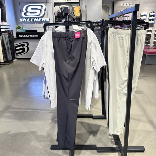 Skechers斯凯奇女士春季新款抗皱修身休闲梭织显瘦喇叭裤P226W076