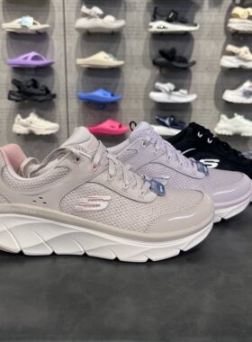 Skechers斯凯奇女款舒适轻便软弹网面透气专业跑步鞋运动鞋150005
