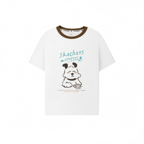 Skechers斯凯奇儿童中性款柔软亲肤夏季圆领短袖T恤衫L226K024