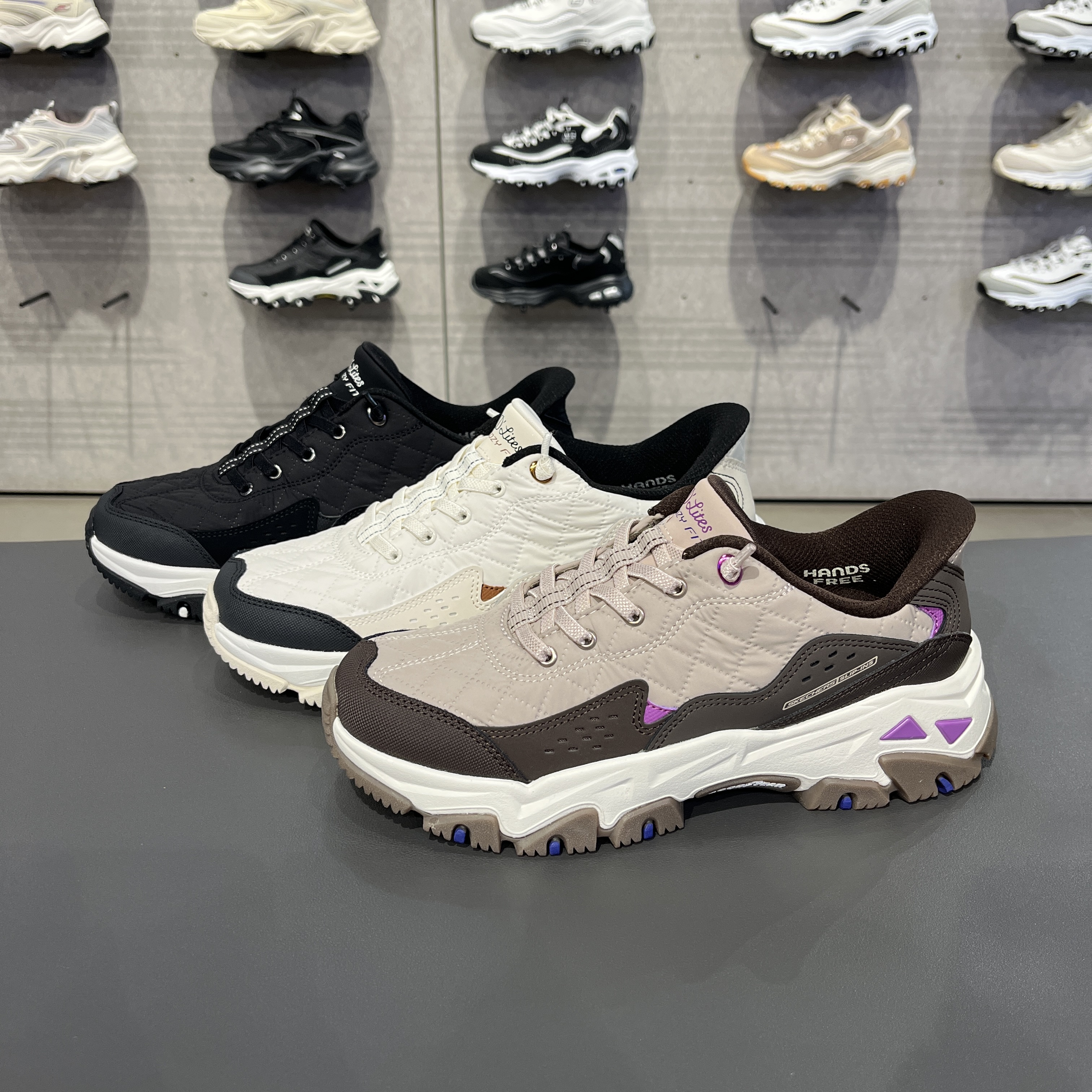 Skechers斯凯奇云岚徒步鞋女士闪穿防滑耐磨轻质户外运动鞋180114