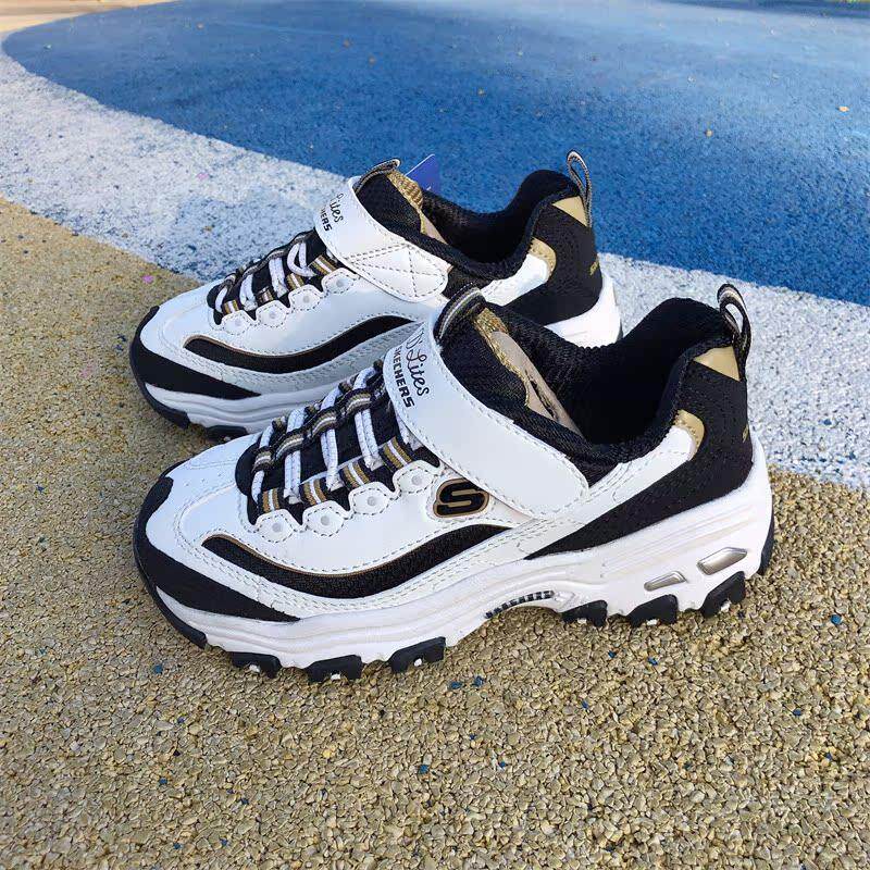 Skechers斯凯奇男童耐磨轻便魔术贴运动鞋老爹鞋熊猫鞋403825L