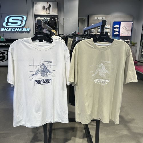 Skechers斯凯奇男士春夏宽松休闲亲肤舒适针织短袖T恤衫P226M119