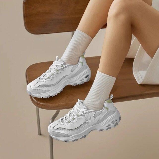 Skechers斯凯奇女款奶茶熊新款厚底增高熊猫鞋运动老爹鞋150534