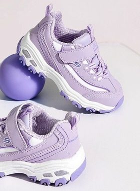 Skechers斯凯奇女小童春秋时尚潮流老爹鞋软底学步鞋运动鞋80588N