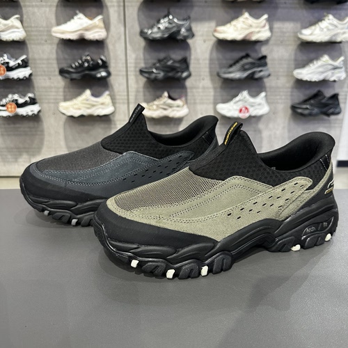 Skechers斯凯奇男士闪穿鞋耐磨抓地一脚蹬运动户外徒步鞋237778C