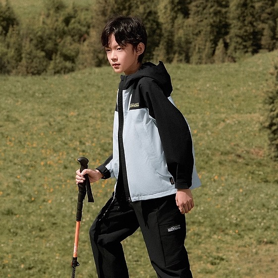 Skechers斯凯奇小魔方2.0男童冬季防泼水梭织连帽外套P325B014