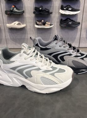 Skechers斯凯奇男士踏浪老爹鞋秋季舒适缓震厚底增高运动鞋118326
