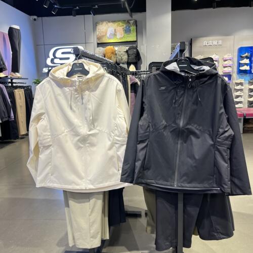 Skechers斯凯奇女士三合一防风防泼水防风连帽运动服外套P325W067