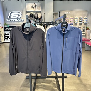 Skechers斯凯奇夏季男士轻薄透气修身吸湿速干防晒服外套P226M085