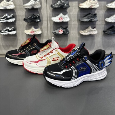 Skechers斯凯奇战马闪穿鞋男童新年限定一脚蹬防滑运动鞋407120L