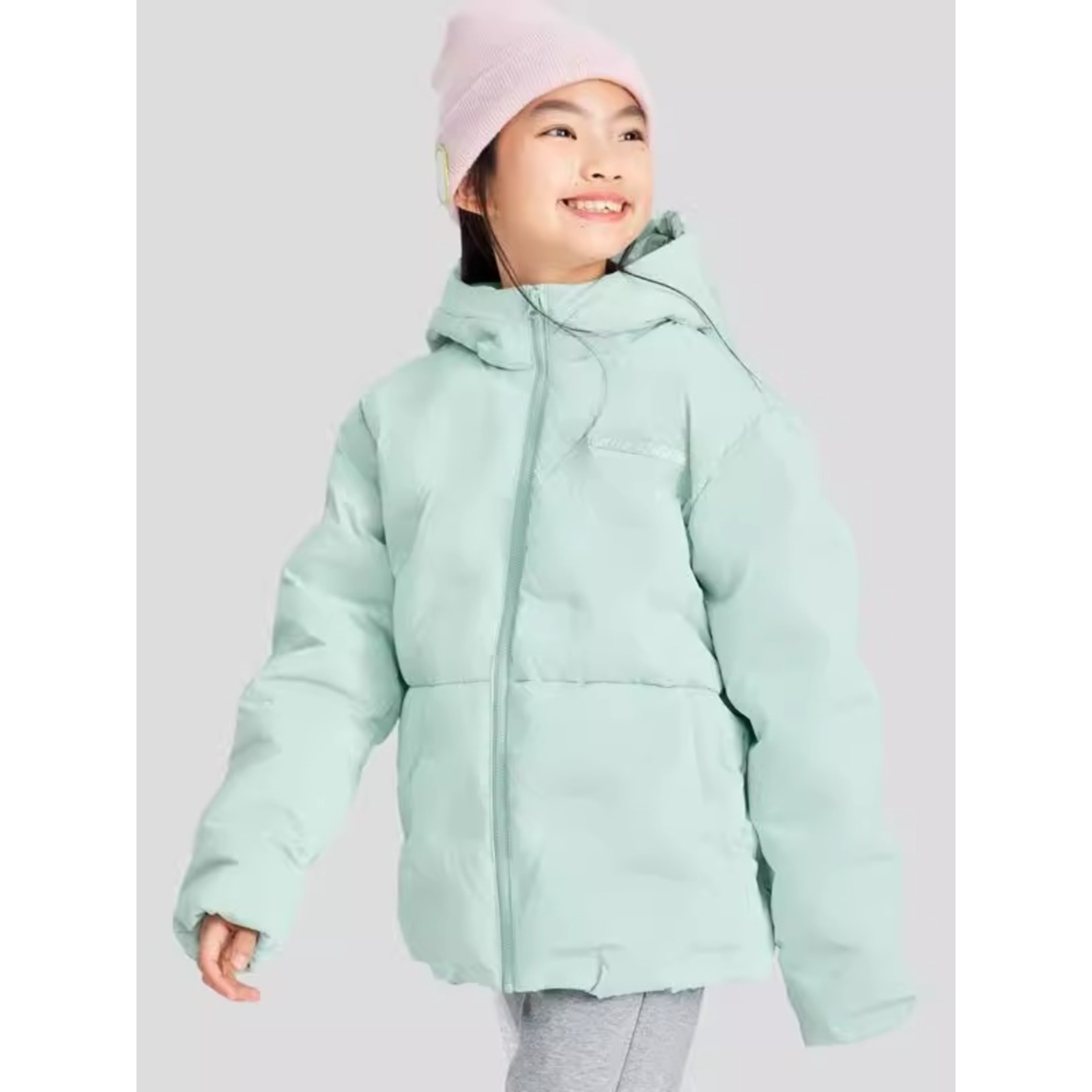 斯凯奇保暖连帽常规羽绒服