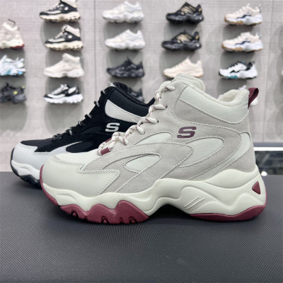 斯凯奇高帮女加绒熊猫鞋