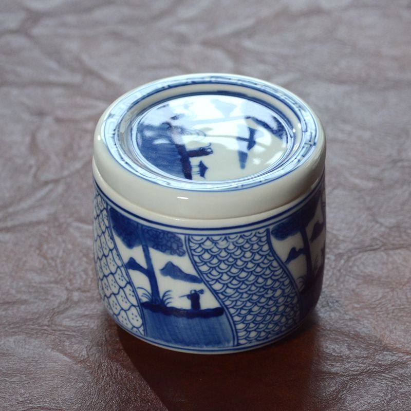 五良大甫陶瓷景德镇仿古茶叶罐