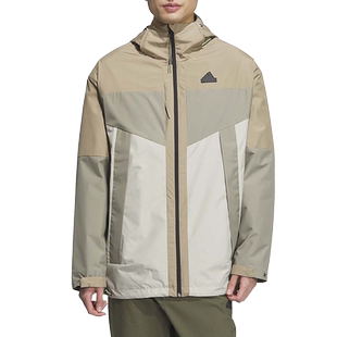 Adidas阿迪达斯男款春季新款运动休闲连帽夹克外套JE8578