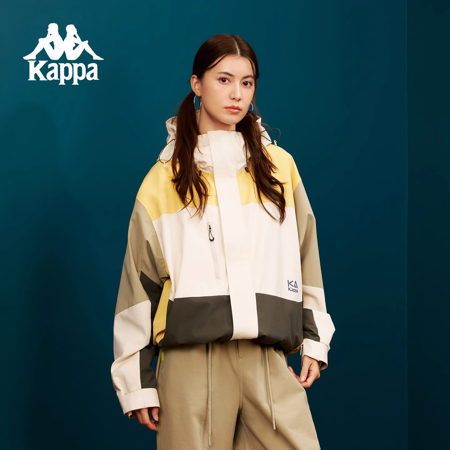 Kappa卡帕女装2025冬季新款简约复古百搭保暖连帽防风衣K0F82FJ82,运动服/休闲服装,运动茄克/外套,淘宝优惠券,粉丝福利购,淘宝优惠卷