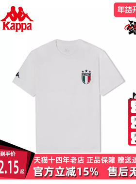 Kappa卡帕男款春季新款复古徽章运动休闲短袖T恤K0E32TD20