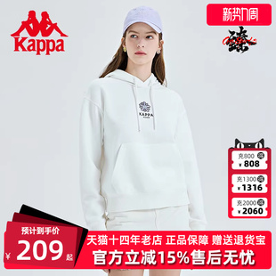 休闲针织长袖 新款 印花运动卫衣 春季 Kappa卡帕女士套头帽衫