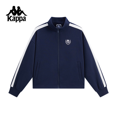 Kappa卡帕女装秋季新款运动休闲简约百搭针织外套K0F62WK03D