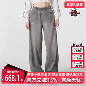 2025秋季 新款 DENIM Adidas阿迪达斯三叶草女裤 PANT牛仔长裤 KC5839
