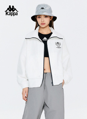 Kappa卡帕春季新款运动休闲舒适百搭时尚简约翻领夹克K0E22JJ02