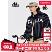 复古针织衫 Kappa卡帕男装 运动条纹休闲长袖 新款 K0E12WK03 春季