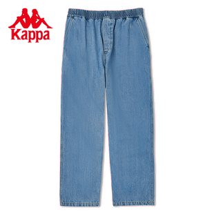 kappa仔裤秋季新款男休闲运动裤复古简约直筒裤K0E12AN38