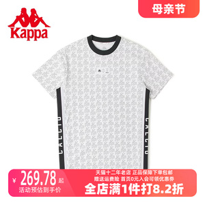 Kappa卡帕女圆领短袖连衣裙2023春季新款运动休闲裙K0C42QL01D