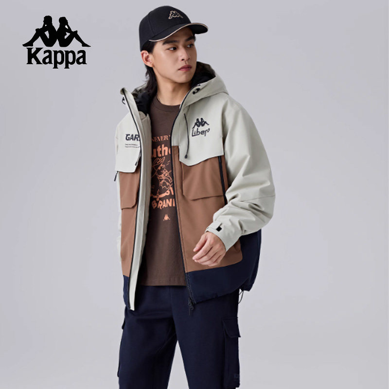 Kappa卡帕男装2025春季新款时尚保暖百搭运动休闲棉服K0E72MM40