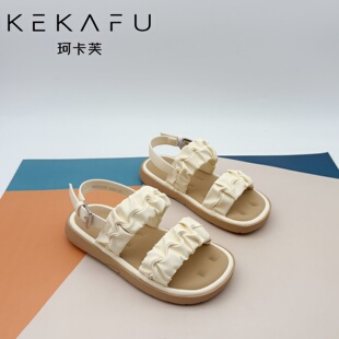 珂卡芙凉鞋女款2025年新款夏季法式绝美外穿配裙子软底运动沙滩鞋