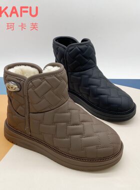 珂卡芙面包雪地靴防水靴子
