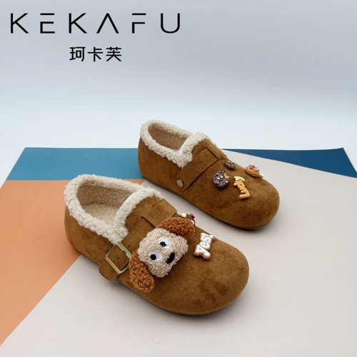 珂卡芙加绒厚底可爱勃肯鞋女