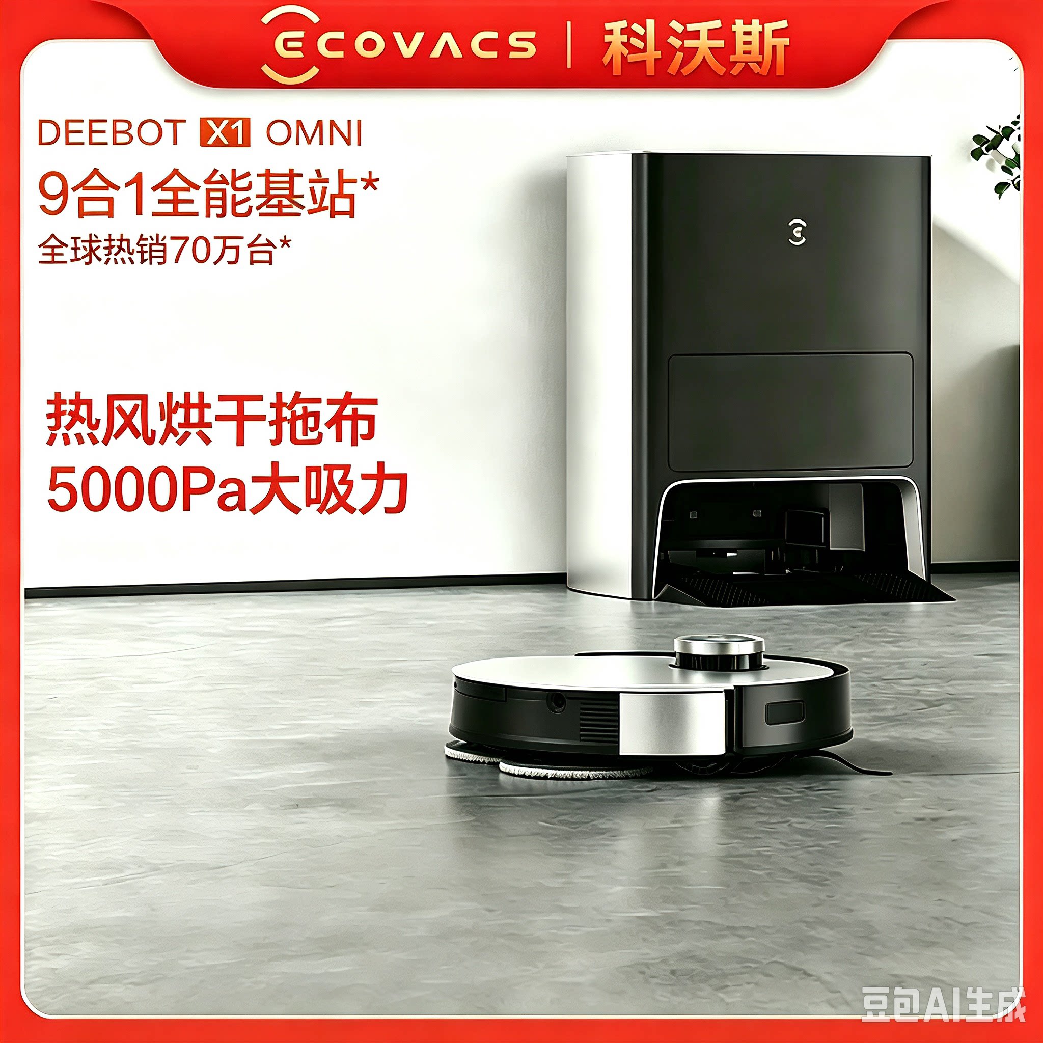 9新科沃斯X1OMNI扫拖机器人