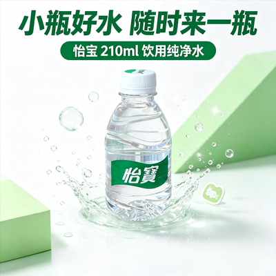 【现货速发】怡宝210ml饮用纯净水迷你瓶装户外运动旅行随时饮用