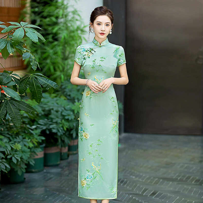 真丝桑蚕丝旗袍高货清仓