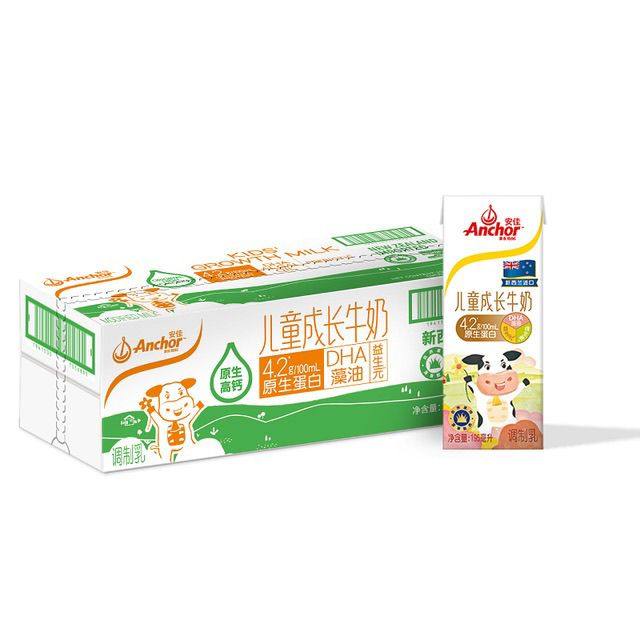 安佳新西兰进口儿童成长牛奶195ml*27瓶早餐奶4.2g原生蛋白益生元,咖啡/麦片/冲饮,调制乳（风味奶）,淘宝优惠券,粉丝福利购,淘宝优惠卷