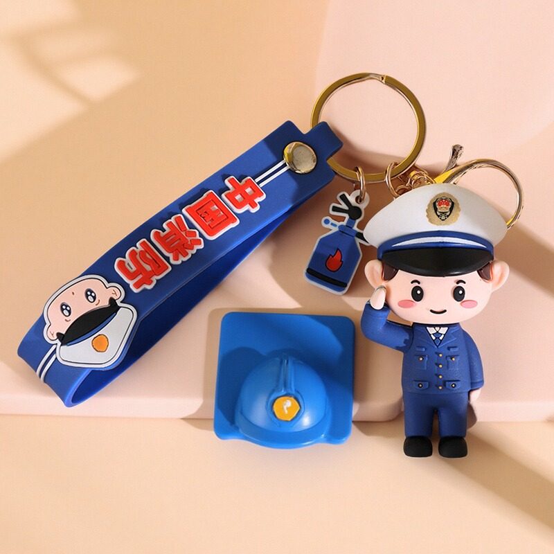 创意新品消防员钥匙扣特价消防安全宣传消防节日活动纪念礼物可爱