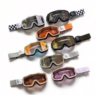 fireriders摩托车骑行风镜复古半盔防风男女近视可戴护目眼镜大框