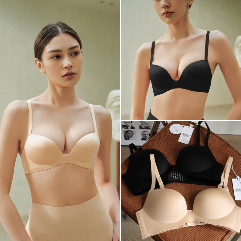 特价 软糯果冻胶无钢圈上托聚拢小胸显大文胸内衣光面无痕胸罩女