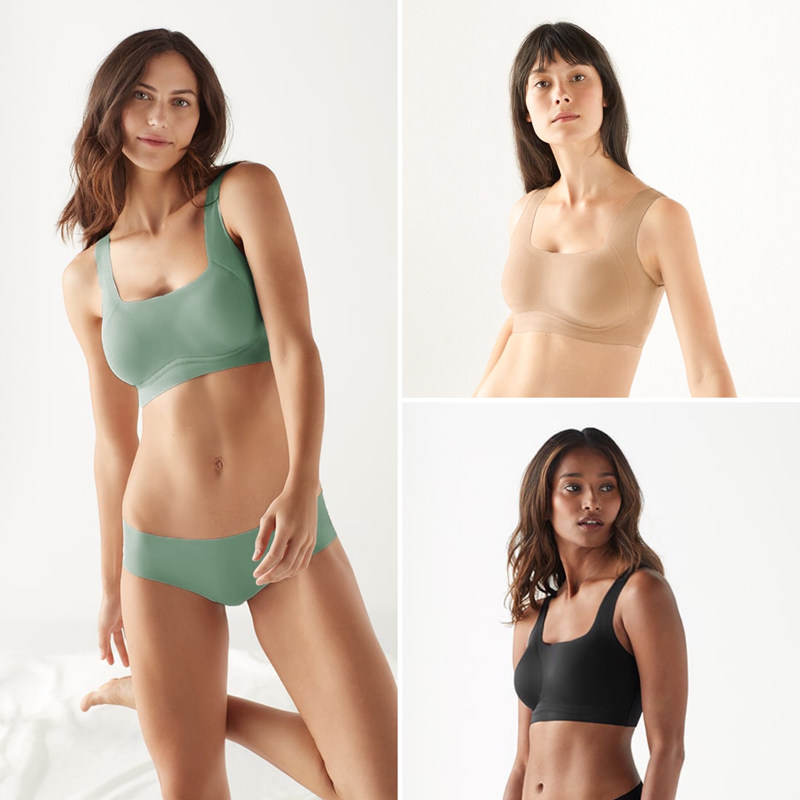 特价全罩杯无钢圈棉内衬薄杯内衣女 W型收副乳防下垂舒适透气文胸