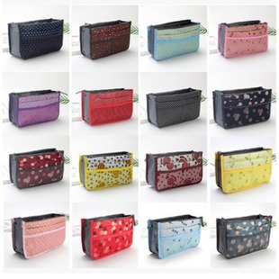 2024新款韩版双拉链收纳包中包内胆包加厚手提整理袋中袋多功能包