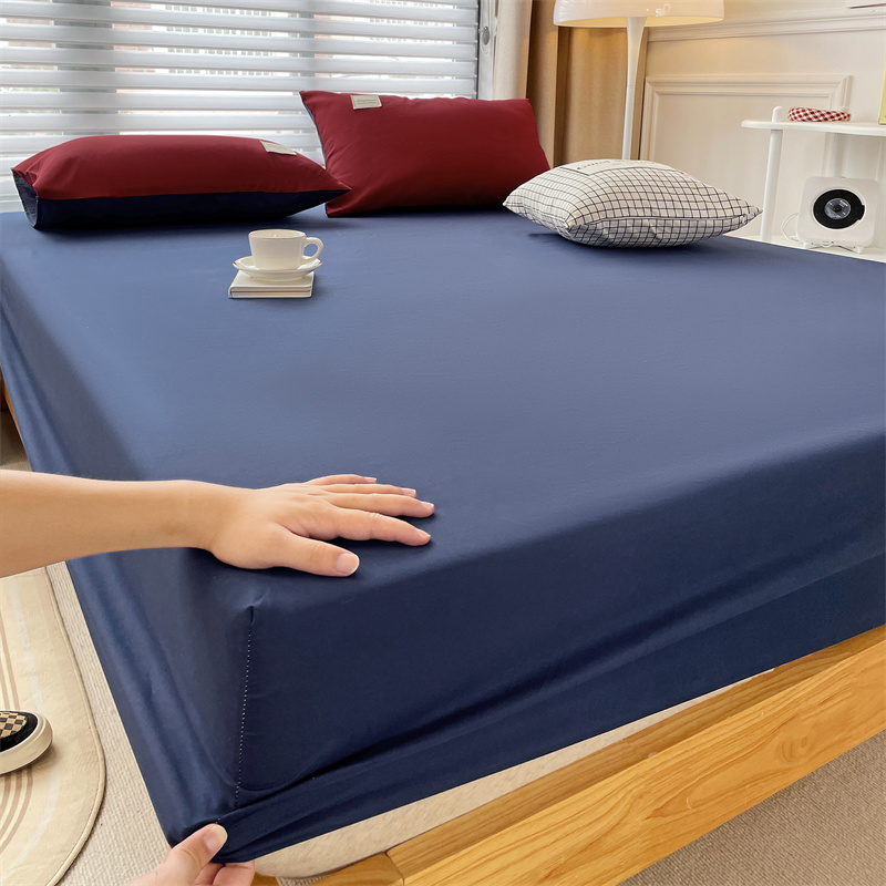 纯色水洗棉单件床笠固定床罩全包席梦思床垫防尘保护罩三件套南通