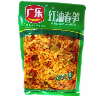 包邮广乐食品180克*4袋红油春笋下饭菜竹笋四川特产腌菜笋丝咸菜