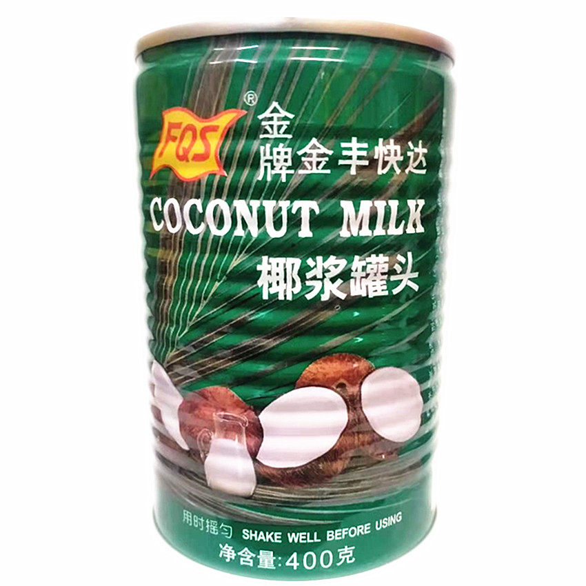 金丰快达椰浆400g罐fqs椰浆罐头椰奶椰汁西米露甜品烘焙淡奶