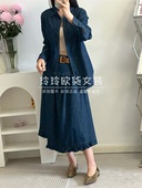 木耳边半身裙套装 翻领单排扣牛仔外套 早春款 2026年欧货正品