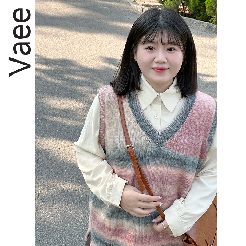 胖mm宽松显瘦百搭V领马甲