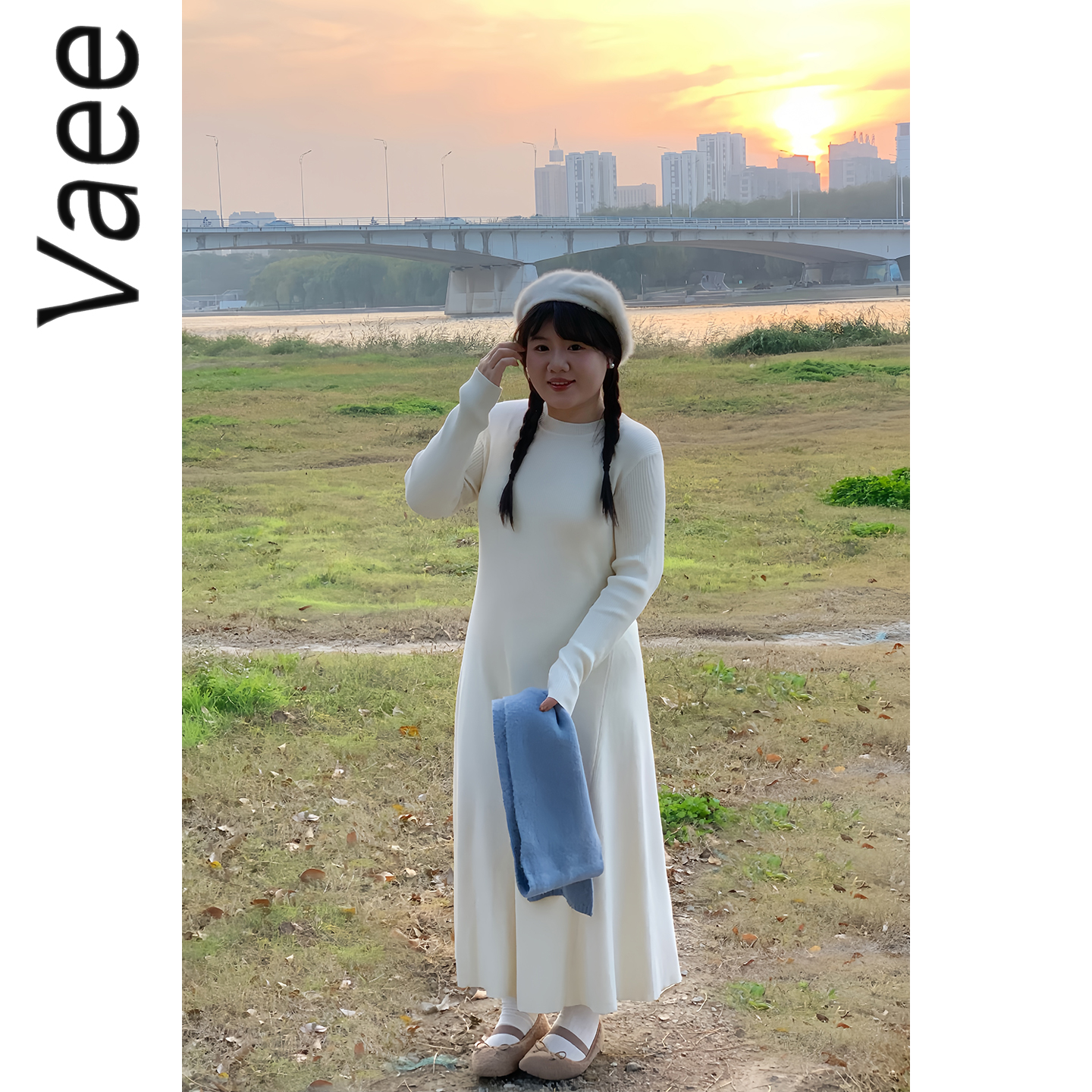 针织连衣裙气质收腰内搭长裙