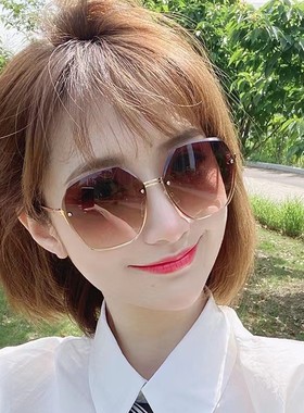 框切边太阳镜女2024新款时尚