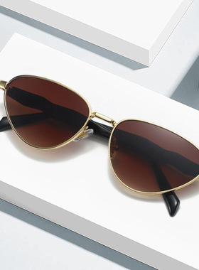 新款欧美复古金属小框太阳镜网红